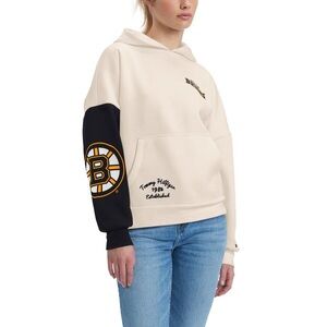 Boston Bruins White and Black Hoodie